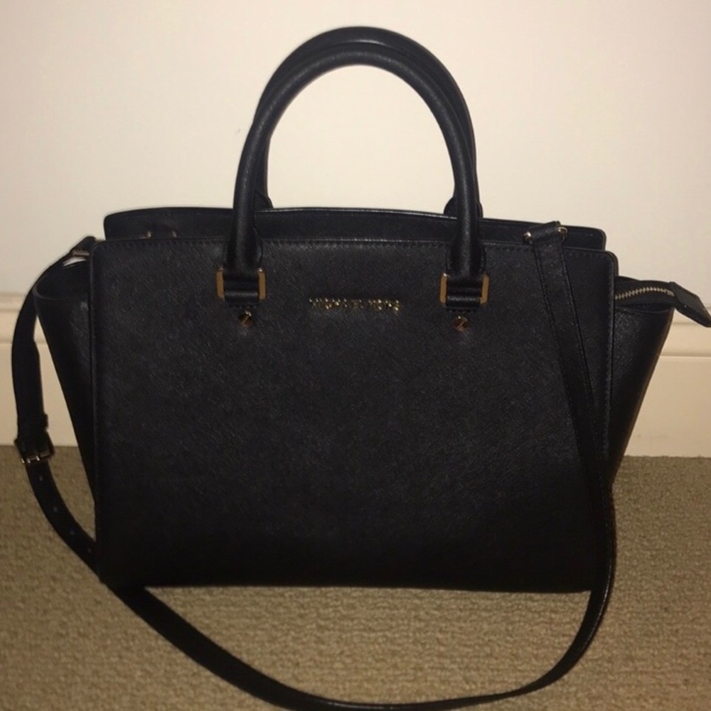 Black Michael Kors Selma Satchel (Large)